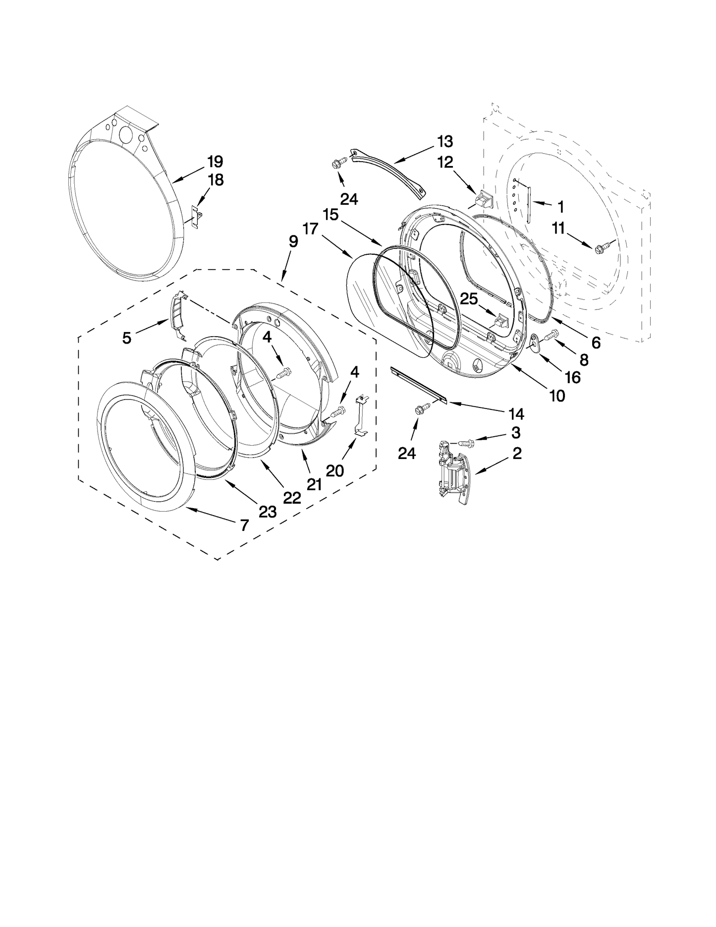 Whirlpool Door Hinge WPW10310366