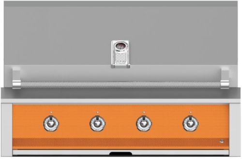 Hestan EAB42LPOR 42 Inch Built-In Grill with Stainless Tubular Burners and Zamak Die-Cast Knobs - Orange