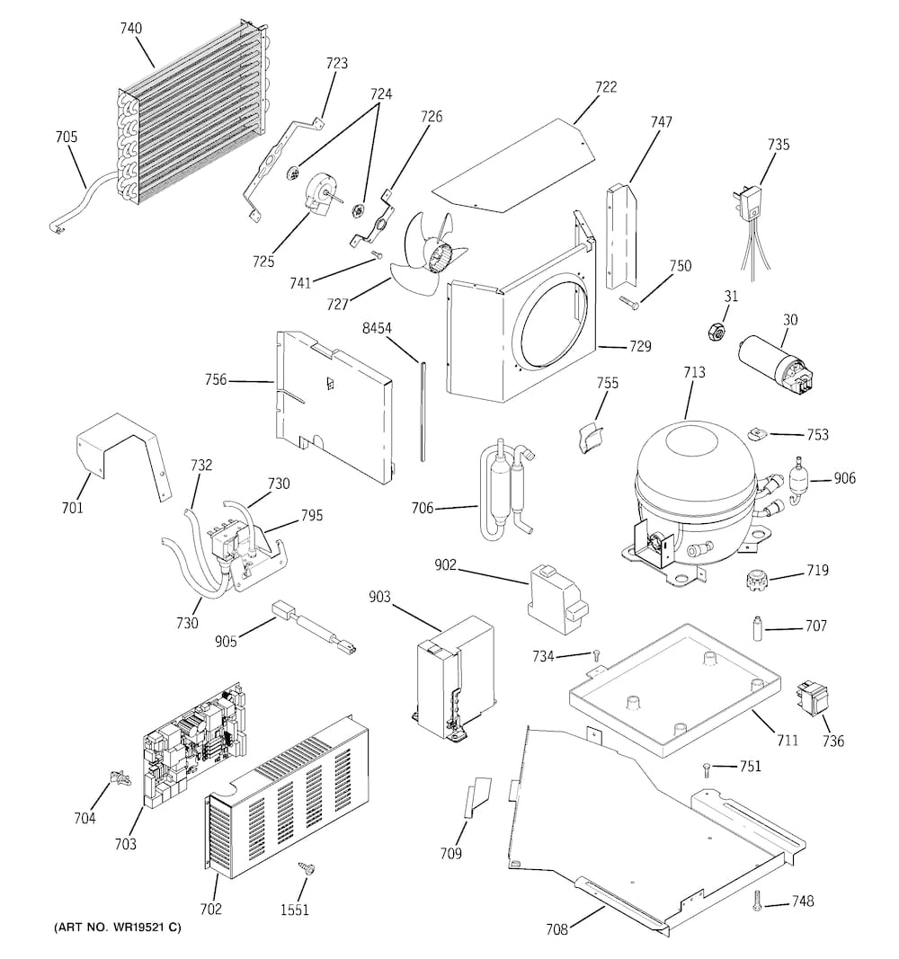 GE Refrigerator and Freezer Free Standing Inverter Kit WR55X20817