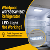 Whirlpool WRF535SWHZ07 Refrigerator LED Light Not Working? Quick Diagnosis and Replacement Guide