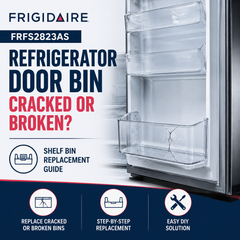 Frigidaire FRFS2823AS Refrigerator Door Bin Cracked or Broken: Shelf Bin Replacement Guide