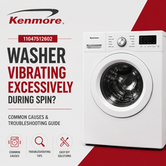 Kenmore 11047512602 Washer Vibrating Excessively During Spin: Shock Absorber Troubleshooting and Replacement Guide