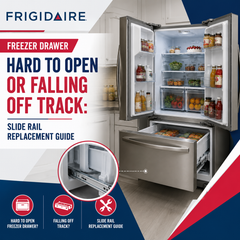Frigidaire FRFS2823AS Freezer Drawer Hard to Open or Falling Off Track: Slide Rail Replacement Guide