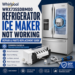 Whirlpool Model WRX735SDBM00 Refrigerator Ice Maker Not Working: Repair and Parts Replacement Guide