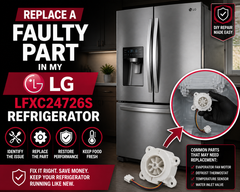 How Do I Replace a Faulty Part in My LG LFXC24726S Refrigerator?