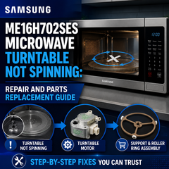 Samsung ME16H702SES Microwave Turntable Not Spinning: Repair and Parts Replacement Guide