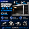 Samsung ME16K3000AS Microwave Light or Fan Not Working: Repair and Parts Guide