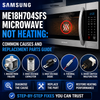 Samsung ME18H704SFS Microwave Not Heating: Common Causes and Replacement Parts Guide