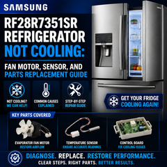 Samsung RF28R7351SR Refrigerator Not Cooling: Fan Motor, Sensor, and Parts Replacement Guide