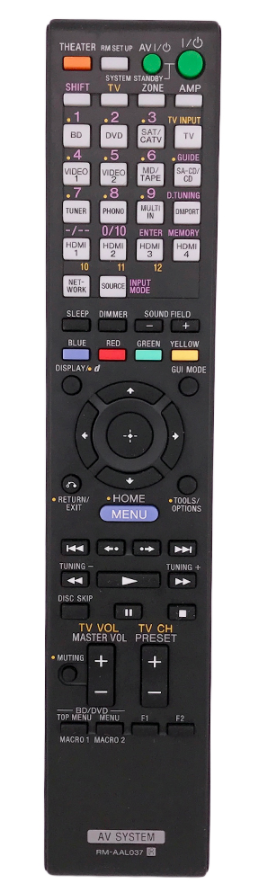 Sony Remote Control Rm-Aal037 - 1-487-906-11