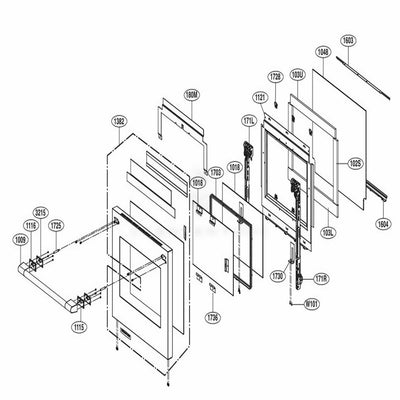 LG Part# MKC66399502 Glass Window - Genuine OEM