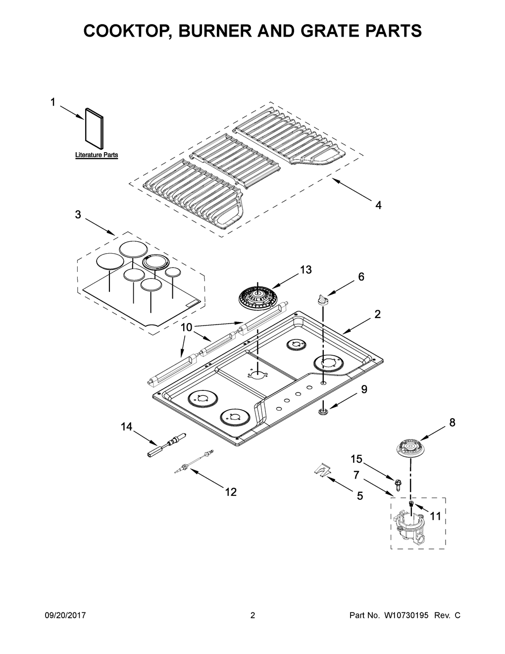 Whirlpool Burner Control Knob WPW10594481