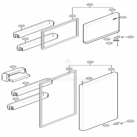 LG Refrigerator Door Basket Assembly - AAP73711402