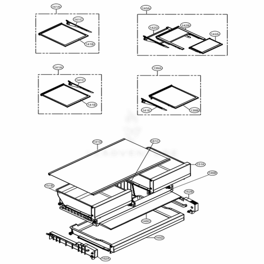 LG Part# AEC74897803 Rail Guide Assembly - Genuine OEM