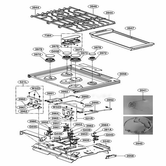 LG Part# MGJ64431504 Top Plate - Genuine OEM