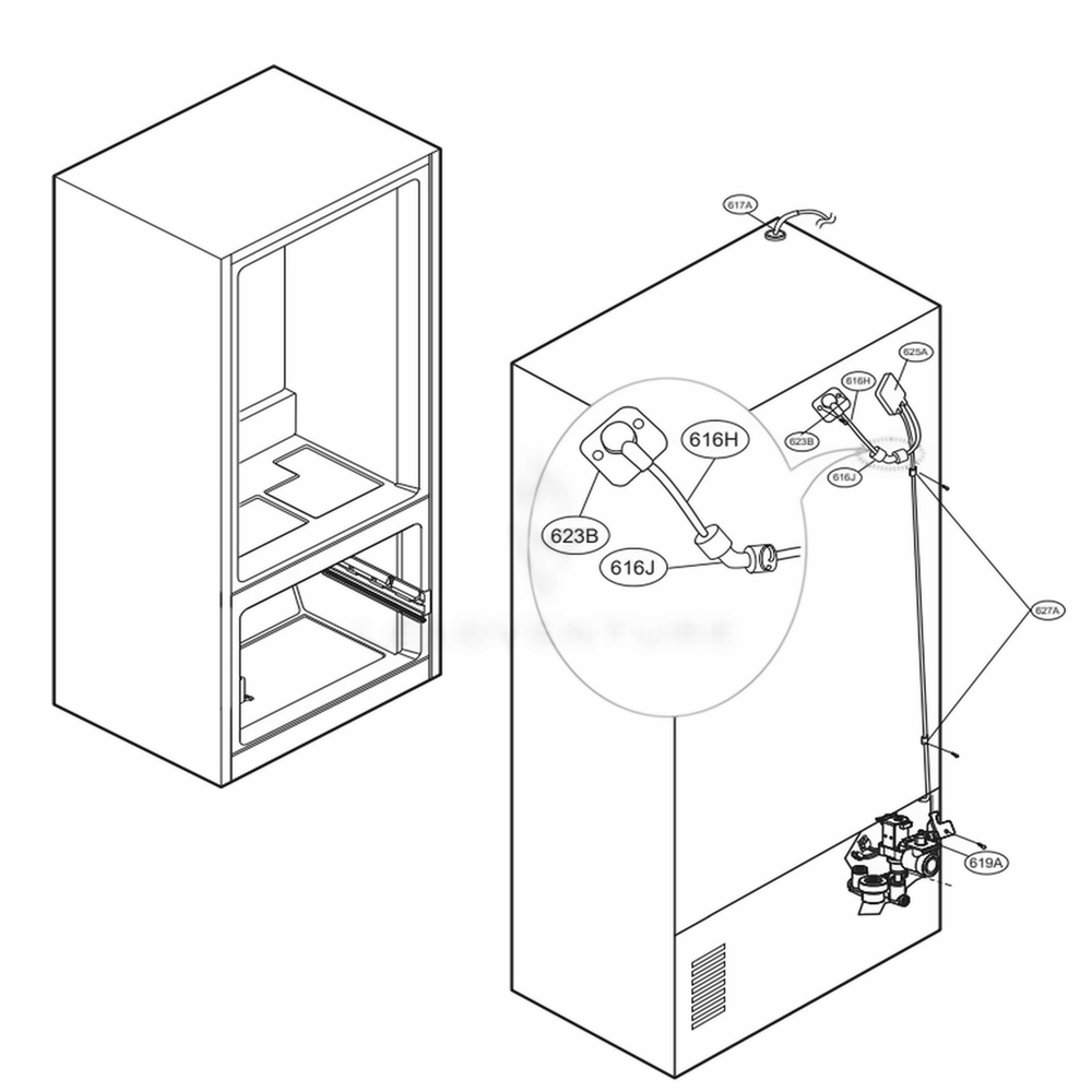 LG Part# AJR73964204 Inject Tube Assembly - Genuine OEM