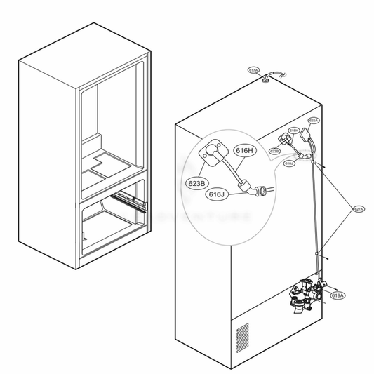 LG Part# AJR73964204 Inject Tube Assembly - Genuine OEM