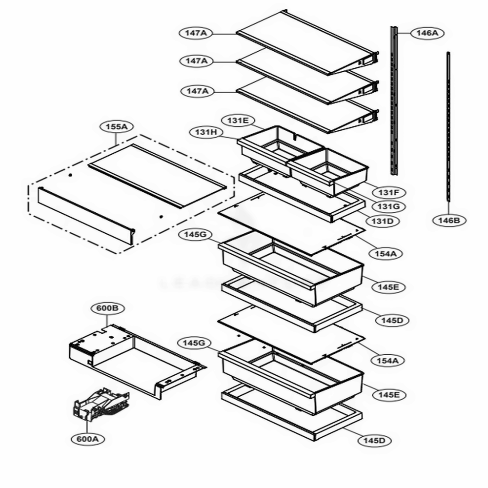 LG Part# ACQ90039103 Cover Assembly - Genuine OEM