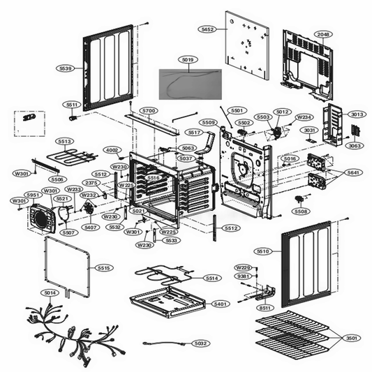 LG Part# MGC62644028 Side Panel - Genuine OEM