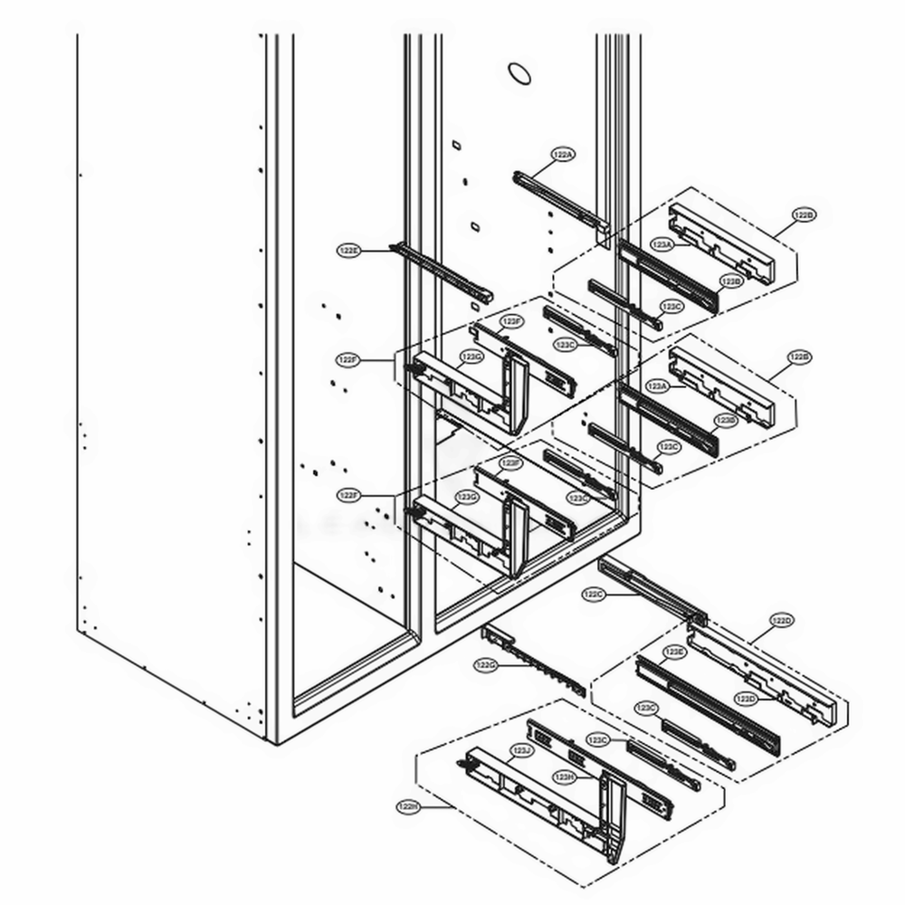 LG Part# MEA62412201 Rail Guide - Genuine OEM