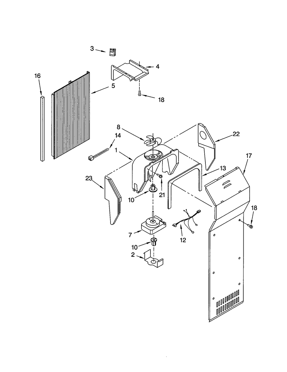 Whirlpool Evaporator Fan Motor WP2315548