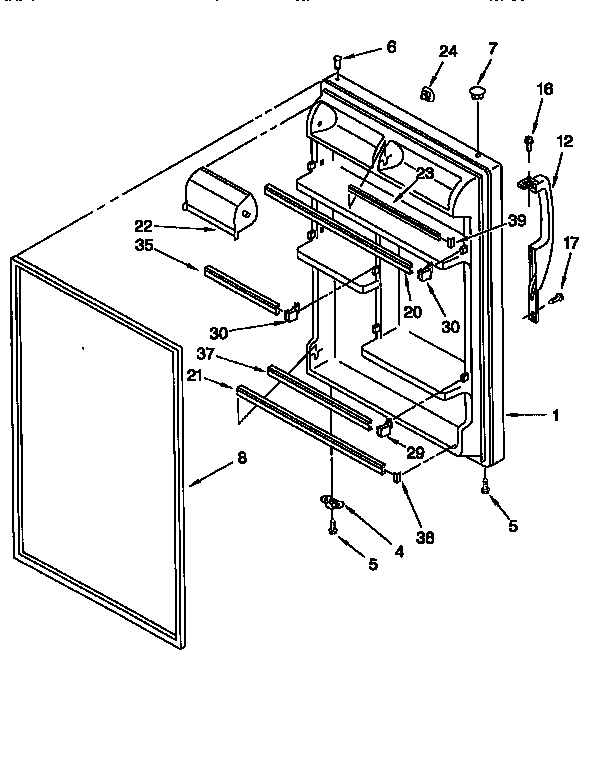 Whirlpool Door Shelf Rail (Lower) WPW10421486