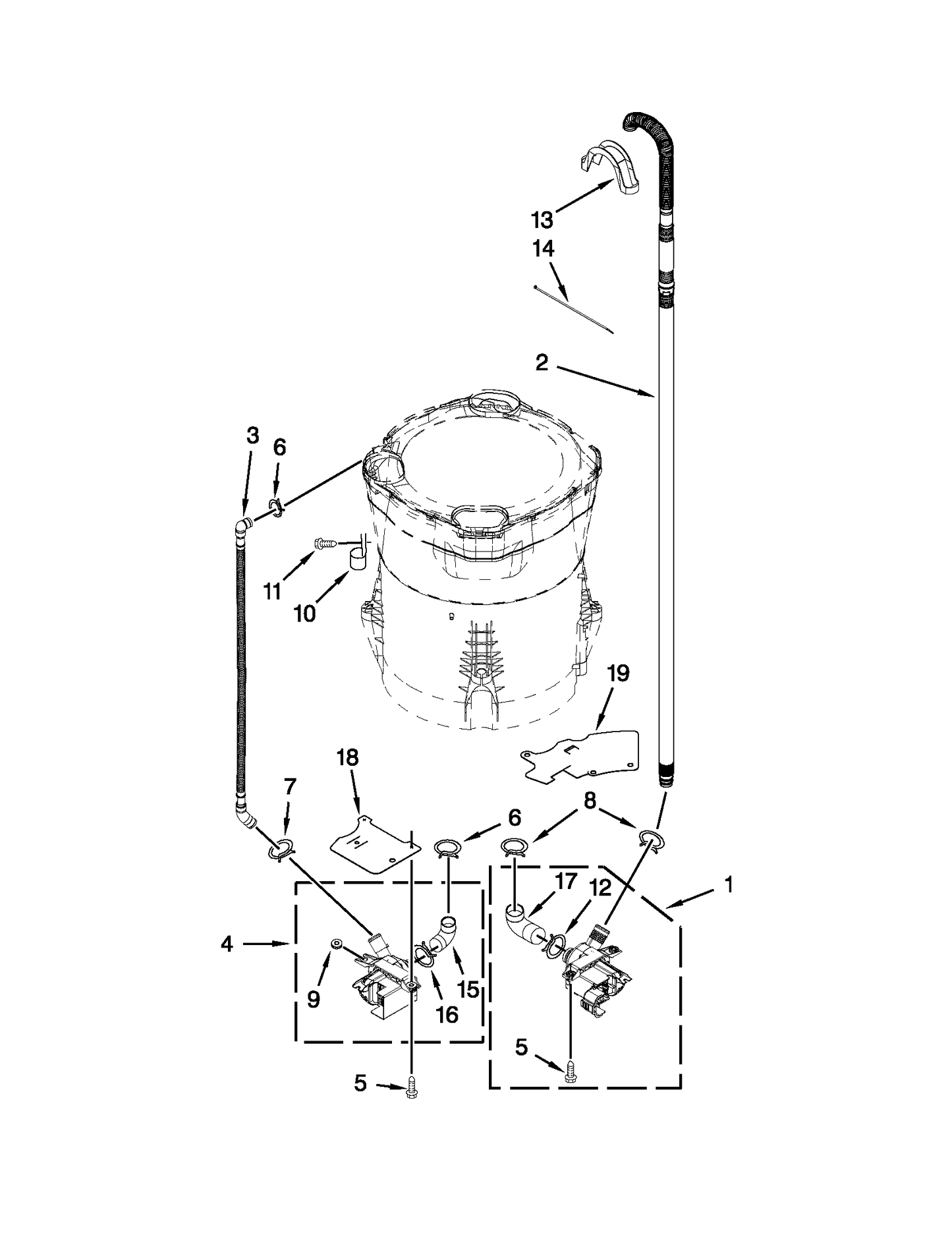Whirlpool Drain Hose WPW10236686