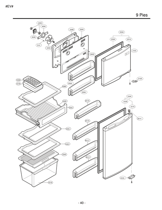 LG Part# 3390JJ1007B Fresh Room Tray - Genuine OEM