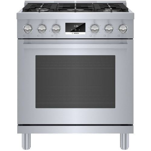 Bosch HDS8055U/05 800 Series Dual Fuel Freestanding Range 30'' Stainless Steel