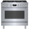 Bosch HDS8655U/02 800 Series Dual Fuel Freestanding Range 36'' Stainless Steel