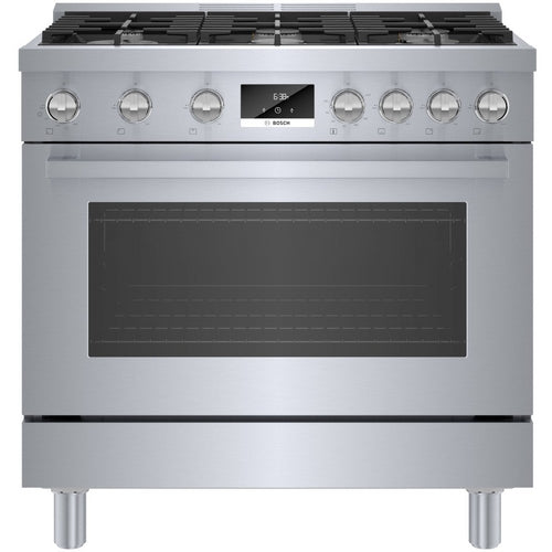 Bosch HDS8655U/02 800 Series Dual Fuel Freestanding Range 36'' Stainless Steel