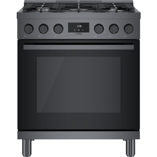 Bosch HDS8045U/01 800 Series Dual Fuel Freestanding Range 30'' Black Stainless Steel