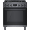 Bosch HDS8045U/03 800 Series Dual Fuel Freestanding Range 30'' Black Stainless Steel