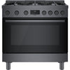 Bosch HGS8645UC/03 800 Series Gas Freestanding Range 36'' Black Stainless Steel