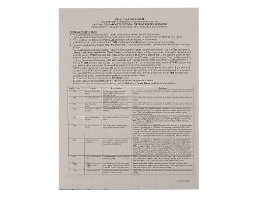 Electrolux Technical Data Sheet,Wiring Di - 134509400
