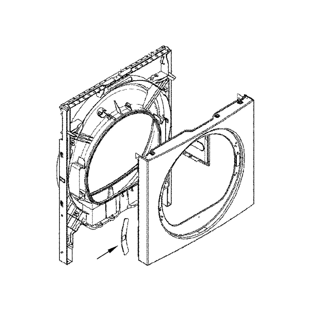 Electrolux Cover Plate,Door Lock,White - 136608900