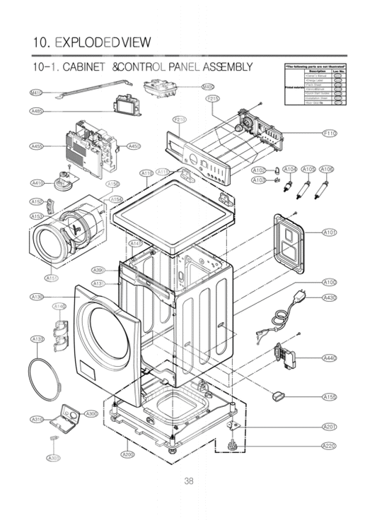 LG Part# 3210ER1318A Body Frame - Genuine OEM