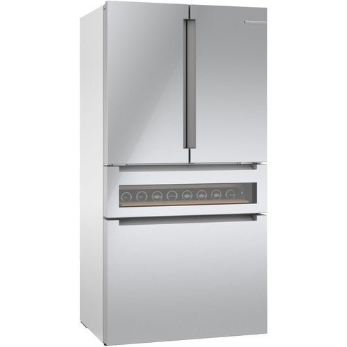 Bosch B36CL81ENG/04 800 Series French Door Bottom Mount Refrigerator, Glass Door 36'' Stainless Steel