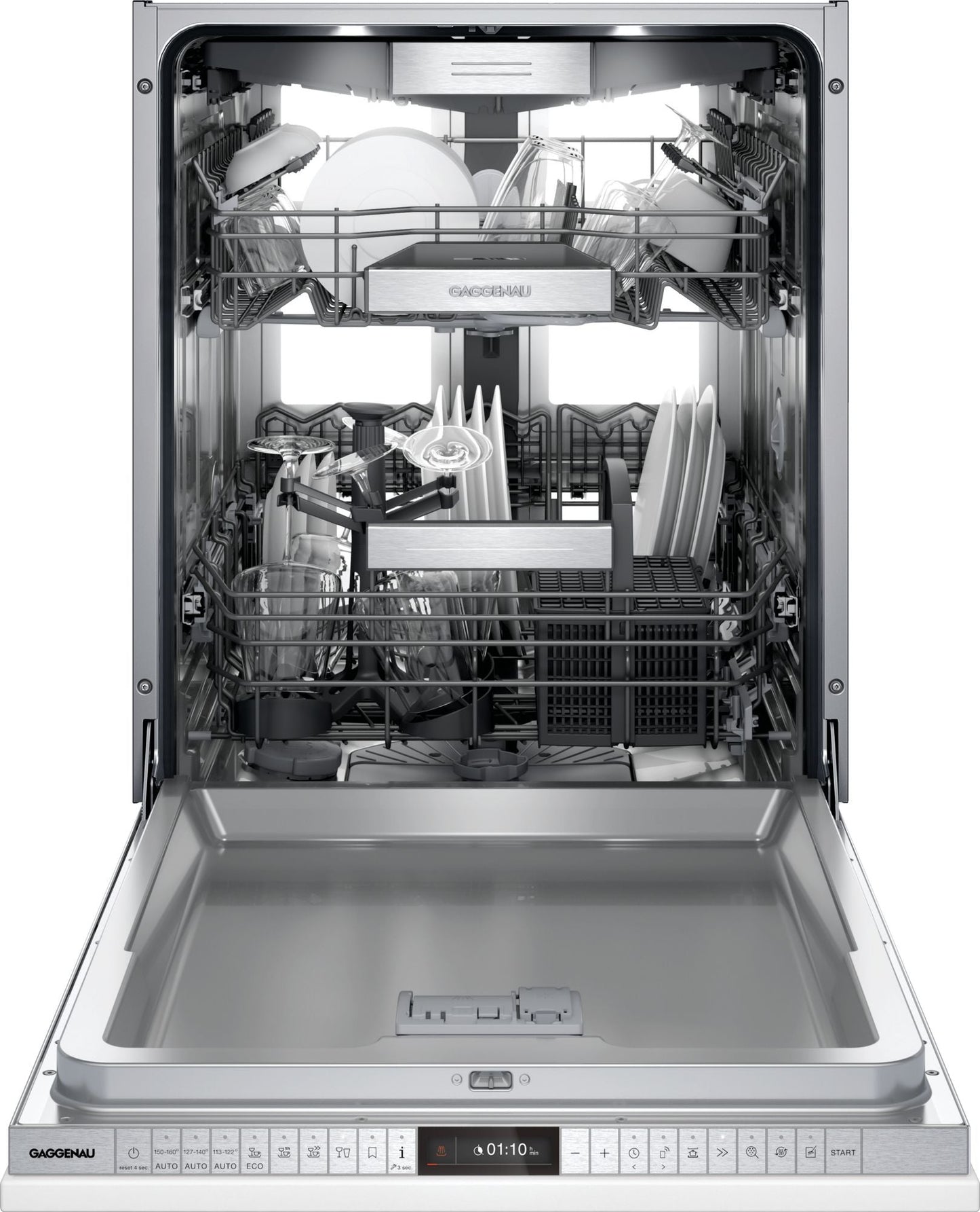 Bosch DF481700F/08 400 Series Push-To-Open Flexible Hinge Dishwasher, Tall Tub