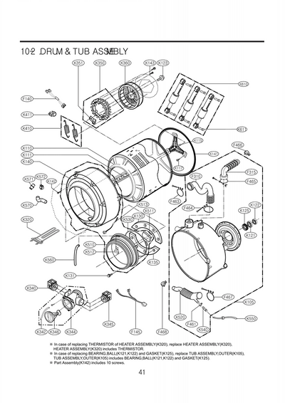 LG Part# 3045ER0048Q Outer Tub Assembly (OEM)