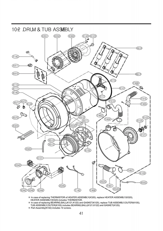 LG Part# 3045ER0048Q Outer Tub Assembly (OEM)
