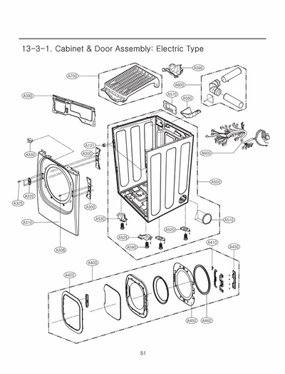 LG Part# ABJ34559249 Cabinet Assembly (OEM)