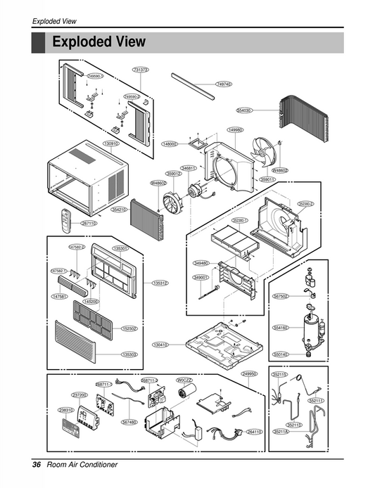 LG Part# 4998A10016G Shroud Assembly - Genuine OEM