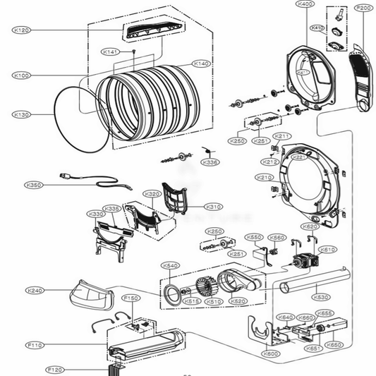 LG Part# AJQ73274304 Drum Tub - Genuine OEM
