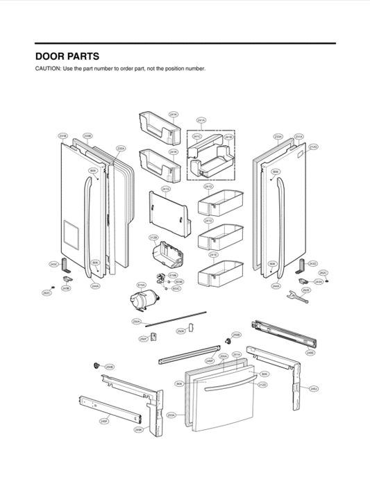 LG Part# ADD73497607 Door Foam Assembly - Genuine OEM