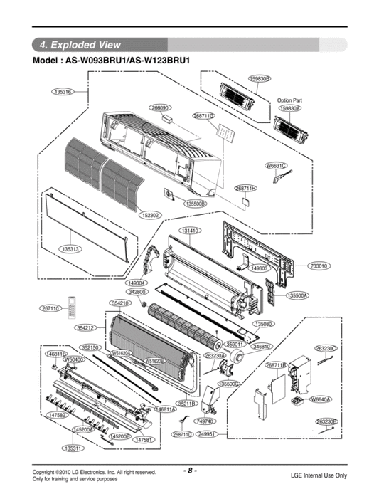 LG Part# MEG56994601 Tubing Holder - Genuine OEM