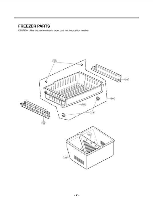 LG Part# AJP73894601 Tray Assembly,Drawer (OEM)