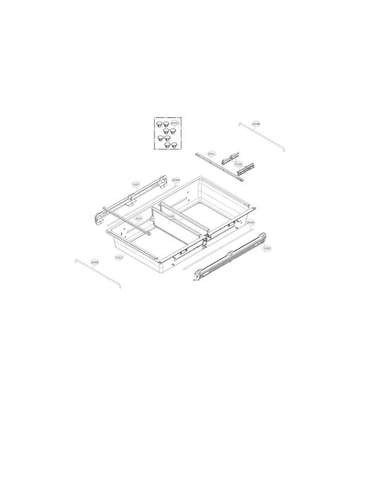LG Part# MAN63288201 Door Basket (OEM)
