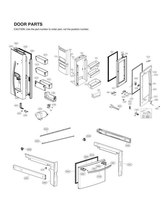LG Part# ACQ86664777 Hinge Cover Assembly - Genuine OEM