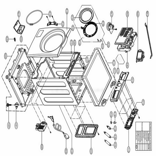 LG Part# MCK69784901 Cover Tub - Genuine OEM